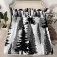 thumbnail image 2 of Homewish Adult Rustic Farmhouse Queen Sheet Sets, Jungle Botanical Flat Sheet, Grey Watercolor Art Queen Fitted Sheet, Super Cozy Room Decor, 4-Piece, 2 of 7
