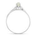 thumbnail image 5 of 10k White Gold Freshwater Cultured Pearl And Diamond Satin Finish Ring, 5 of 6