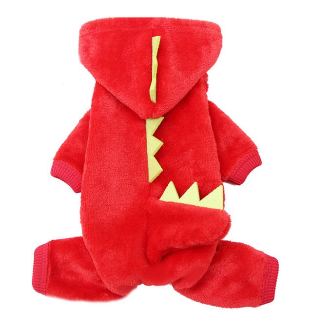 CAROOTU Pet Clothes Soft Dinosaur Transfiguration Dogs Shirt Classic Cute Fun Comfortable Clothes For Dog
