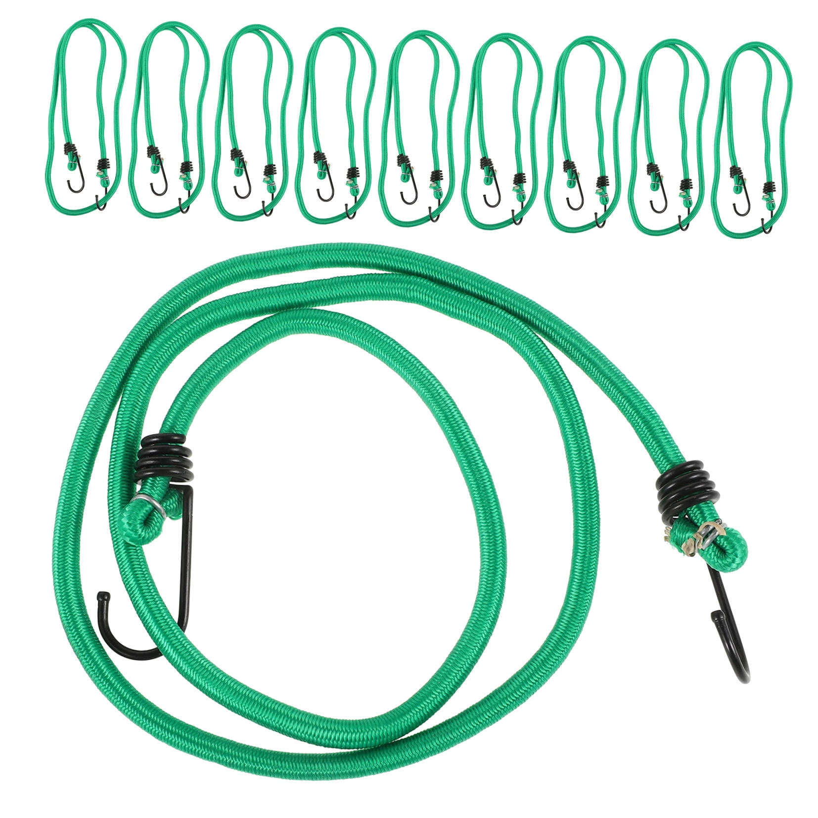MLINS  10 Pcs Bungee Cords with Hooks Extended Elastic Travel