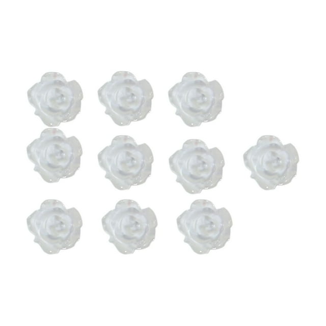F Set Of 10 Three Dimensional Artificial Flower Nail Decorations For Crafts Hair Clips Earrings And Phone Cases Made Of Synthetic Resin