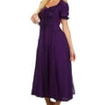 thumbnail image 4 of Sakkas Bridget Renaissance Dress - Purple - 1X/2X, 4 of 6