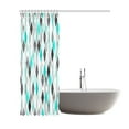 thumbnail image 2 of MKHERT Shiny Turquoise Polyester Fabric Shower Curtain 60x72 inch, 2 of 2