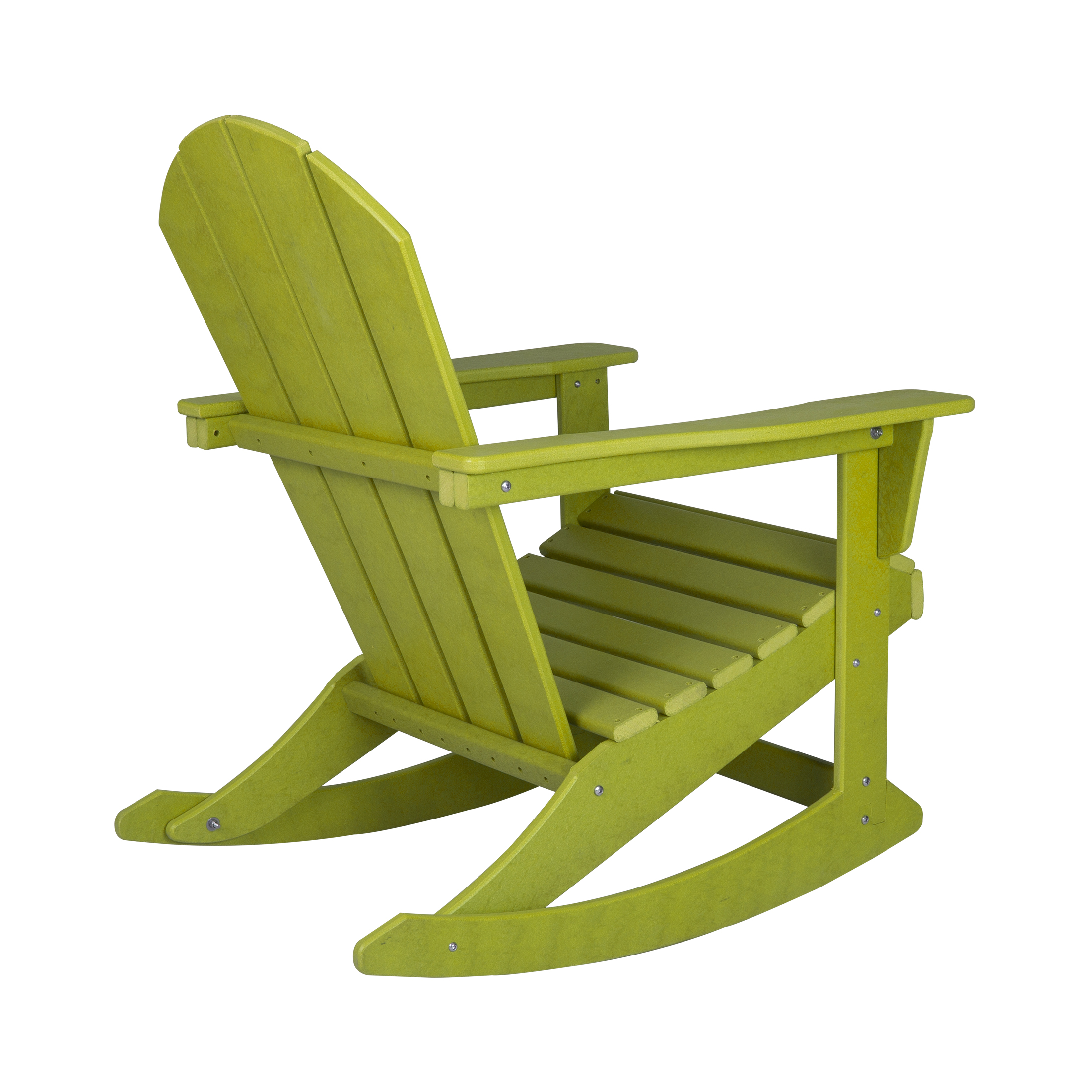 GARDEN Plastic Adirondack Rocking Chair for Outdoor Patio Porch Seating, Lime - image 3 of 7