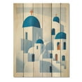 thumbnail image 3 of Designart "Odyssey in Santorini IV" Greece Print on Natural Pine Wood, 3 of 5