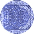 thumbnail image 1 of Ahgly Company Indoor Round Animal Blue Traditional Area Rugs, 4' Round, 1 of 4