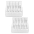 thumbnail image 3 of 2 cajas de congelación de laboratorio con tapa, 100 ranuras para tubos de 1,8/2/5/10 ml, contenedor de almacenamiento criogénico de plástico para soporte de tubos de plástico de laboratorio, 3 of 7