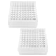thumbnail image 3 of 2 cajas de congelación de laboratorio con tapa, 100 ranuras para tubos de 1,8/2/5/10 ml, contenedor de almacenamiento criogénico de plástico para soporte de tubos de plástico de laboratorio, 3 of 7