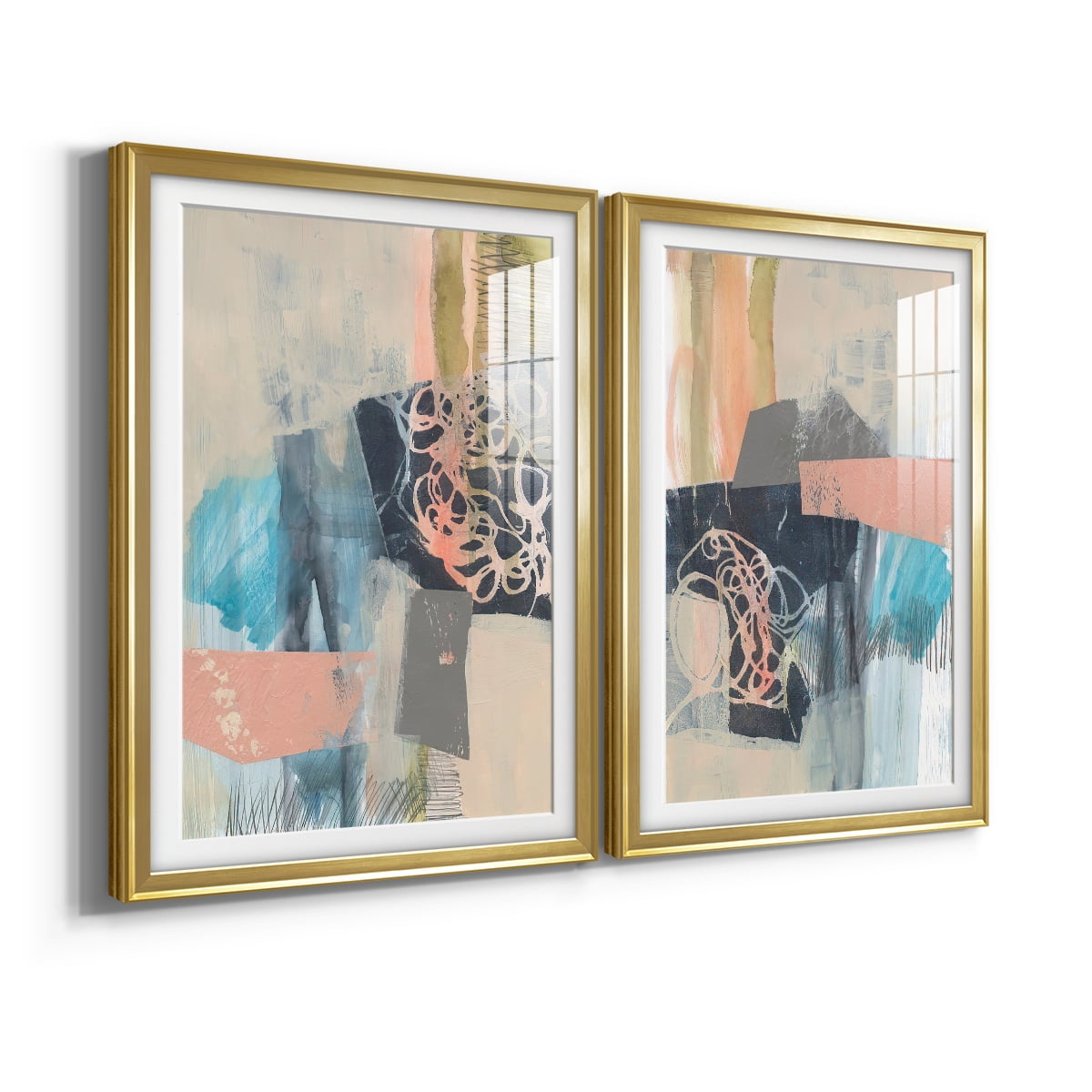 Wexford Home Reductive I Premium Framed Print, 30.5" x 42.5" - Ready to Hang, Gold (Set of 2)