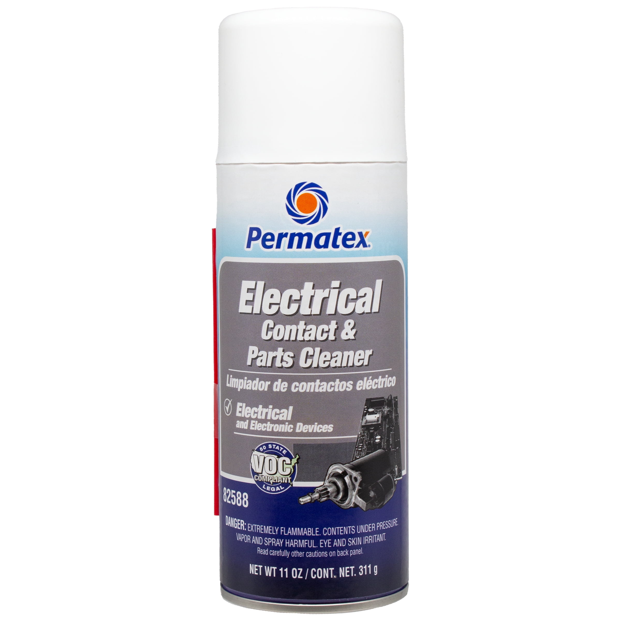 (24 pack) Permatex 82588 Electrical Contact and Parts Cleaner Spray For Automotive Electrical Devices, 11 oz