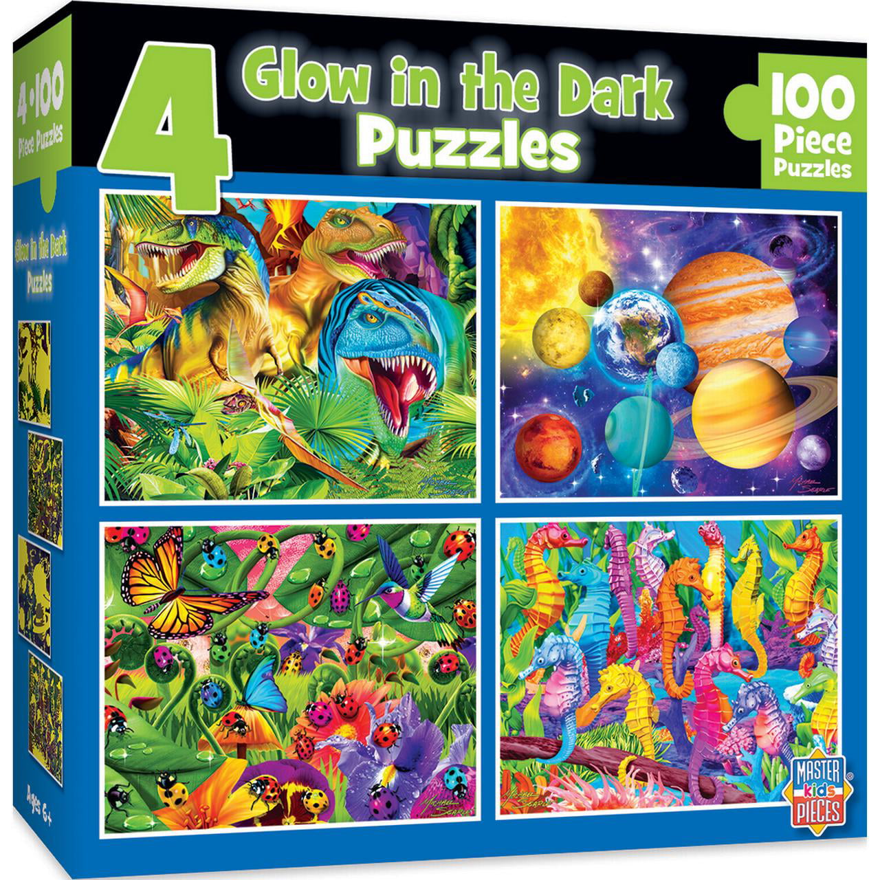 100 Piece Each Ages 6+ CAT 4 Pack Masterpieces Jigsaw Puzzle Nib 10x8 4 Pk 