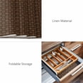 thumbnail image 6 of Placemats Set of 6, Dark Brown Rattan Woven Placemat, Linen Place Mats for Kitchen/Dining Tables, Vintage Abstract Wicker Texture Washable Table Mats for Party, 6 of 8