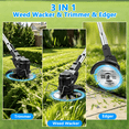 thumbnail image 4 of TNTANTS Electric Weed Wacker, Cordless String Trimmer with Wheels,  2Pcs 24V Batteries, 3 Types of Blades, Adjustable Length, Weed Eater Grass Trimmer/Edger/Brush Cutter for Lawn Yard Garden (Black), 4 of 13
