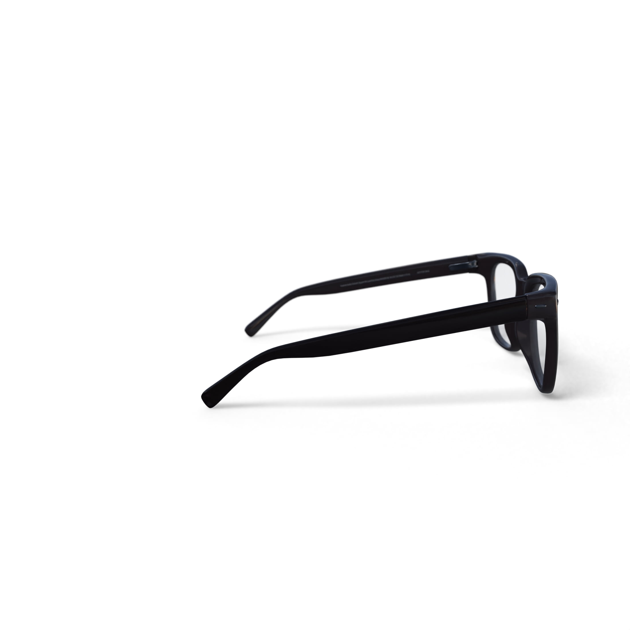 Nuance Audio Square Smart Glasses, Prescription Hearing Eyeglasses, Size 56, Shiny Black/Demo Lens