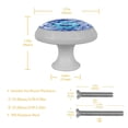thumbnail image 4 of 4PCS Round Blue Ethnic Flowers Cabinet Fluorescence Knob Glowing in the Dark Furniture Drawer Pulls Handle with Screws, 4 of 5