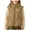Khaki, variant on Youth Hooded Casual Coat with Fleece Jacket, Medium to Large
