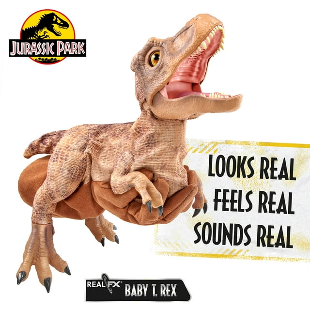 Jurassic World REALFX Baby T-Rex - Realistic Dinosaur Puppet Toy, Movements & Sounds, Ages 8+