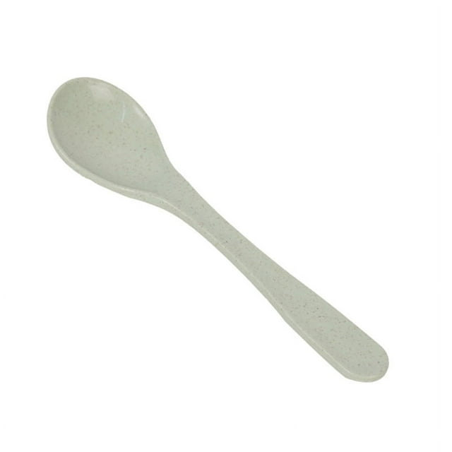 Zhuge 4pcs Wheat Straw Spoons, Reusable Soup Cereal Spoon, Unbreakable Dinner Spoon, Portable Lightweight Meal Spoon for Adults Eating, Dishwasher Safe (Green)