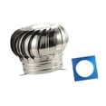 thumbnail image 3 of Ventilador de techo sin motor, ventilación de techo giratoria, reemplazo de turbinas eólicas de acero inoxidable, tapa de , ventilación de aire, 3 of 8