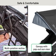 Ingenuity 3Dmini Lightweight Convenience Stroller, Slate, Compact Fold, Baby Stroller