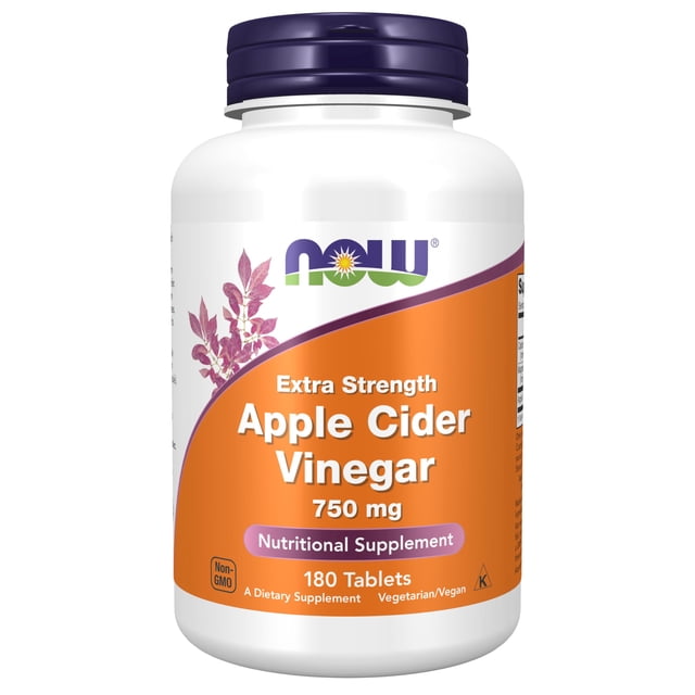 Suplementos NOW Foods Vinagre de sidra de manzana 750 mg 180 comprimidos