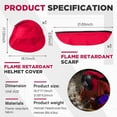 thumbnail image 2 of 2 Pcs Welding Helmet Cover and Helmet Bib Set, Welding Accessories with Press Fit Seal for Neck Protection, Fits Most(Red), 2 of 12