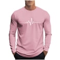 thumbnail image 2 of COSFO Workout Shirts for Men Graphic Cotton Long Sleeve Casual Tops Loose Pullover Crew Neck Graphic Tees, 2 of 5