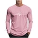 thumbnail image 2 of Amzcrzy - Sudadera Para Hombre, Estilo Casual, Con Estampado Deportivo, Manga Larga, Cuello Redondo, Color Rosa, Talla 2Xl, 2 of 5