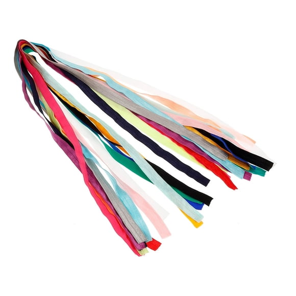 LEEYNEER 15 Pcs Élastiques de Tricotage Extensibles DIY pour Bébé Fille Ado Femmes Attaches de Cheveux Bandeaux Nœuds Assortis 15 Couleurs 1 Mètre Chacun