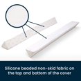 thumbnail image 5 of Serta Perfect Sleeper Barandilla de espuma extra larga – Barandilla para niños pequeños y niños con funda resistente al agua, antideslizante y lavable a máquina – 2 unidades, color blanco, 5 of 5