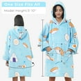 thumbnail image 2 of DAKIMOE Sherpa Lined Wearable Blanket Hoodie - Thermal Winter Oversized Fleece Robe with Hood & kangoroo Pocket (Home, Bedtime, Camping), 2 of 7