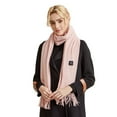 thumbnail image 5 of PpgejGEK Fashionable USB Heated Scarf for Women - Light Pink with Tassels, 3 Temperature Settings (30-60掳C), Extended Length for Neck Protection, Windproof and Portable for Commuting, 5 of 5