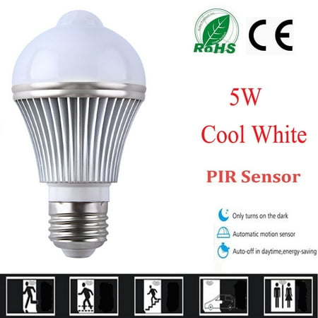 Motion Sensor Light Bulb 5w 450lumens E27 Pir Led Lamp And Motion Sensor Light Bulb 5w 450lumens E27 Pir Led Lamp And Dusk To Dawn Auto Switch For Stairs