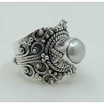 thumbnail image 3 of Navya Craft Freshwater Pearl 925 Sterling Silver Handmade Women Statement Ring, Pearl Jewelry Size 11.0, 3 of 4