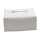 thumbnail image 1 of Caja de pañuelos de cuero PU, dispensador de servilletas, caja de almacenamiento, servilletero de escritorio para encimera de tocador, de noche Blanco BLESIY Contenedor de servilletas, 1 of 7