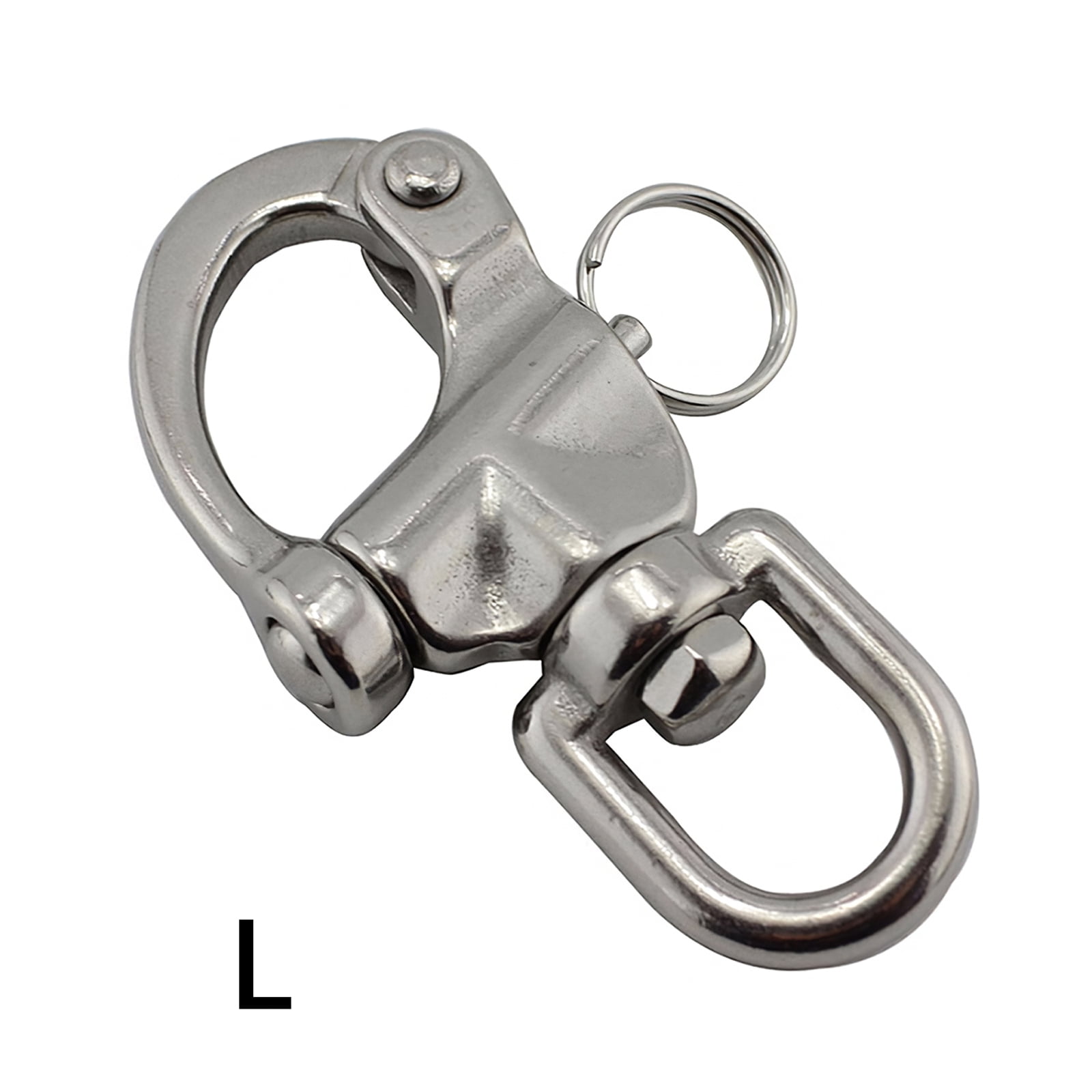 Jaw Swivel Snap Shackle Stainless Steel with Pin 70MM Marine Quick Release 