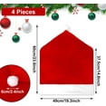 thumbnail image 3 of nipocaio Christmas Chair Back Covers Set of 6, Christmas Dining Chair Cover Removable Washable Dining Chair Slipcover for Dining Room Kitchen Living Room, 3 of 5