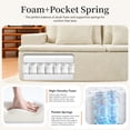 thumbnail image 6 of 83" Cloud Sectional Couch with L-Shape Chaise, Modular Sofa with Deep Seat Reversible Ottoman, Boneless Couches for For Living Room, Cushion Back, Includes 2 Throw Pillows, Sofa in a Box, Beige, 6 of 11