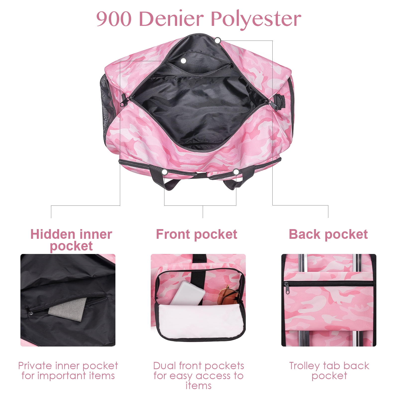 Kabaqoo 65L Travel Duffle Bag, Waterproof Sports Tote Gym Bag, Large Duffle Bag for Yoga Swimming