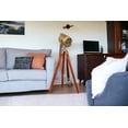 thumbnail image 4 of Antique Brass Nautical Searchlight Floor Lamp with Wooden Tripod Stand – Adjustable Height Metal Spotlight for Living Room, Bedroom, Office & Home Décor, 4 of 9