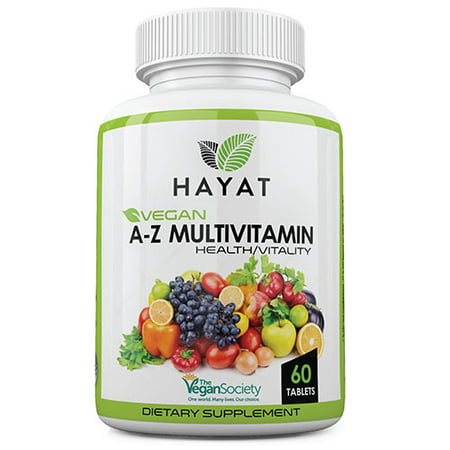 Hayat Vitamins Vegan Natural A-Z Multivitamin & Mineral Supplement, 60 (The Best Multivitamin And Mineral Supplement)