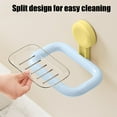 thumbnail image 5 of PONPRNGY Soap Dish for Shower 1 Pack, Wall Mounted Bar Soap Holder Suction Cup Self Draining Soap Case Sponge Holder for Shower Bathroom, Tub and Kitchen Sink, Drill-Free Tray, 5 of 6