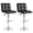 Black, variant on Furnibear Set of 2 Square Swivel Adjustable PU Leather Bar Stools with Back and Footrest, Red
