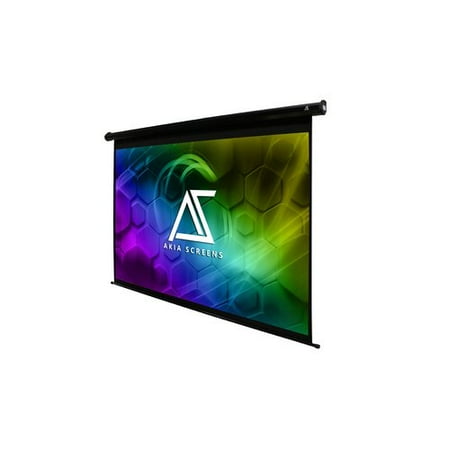 Elite Screens Akia Motorized 8K/4K Ultra HD 3D Ready Wall/Ceiling Mounted White 110'' Electric Projection