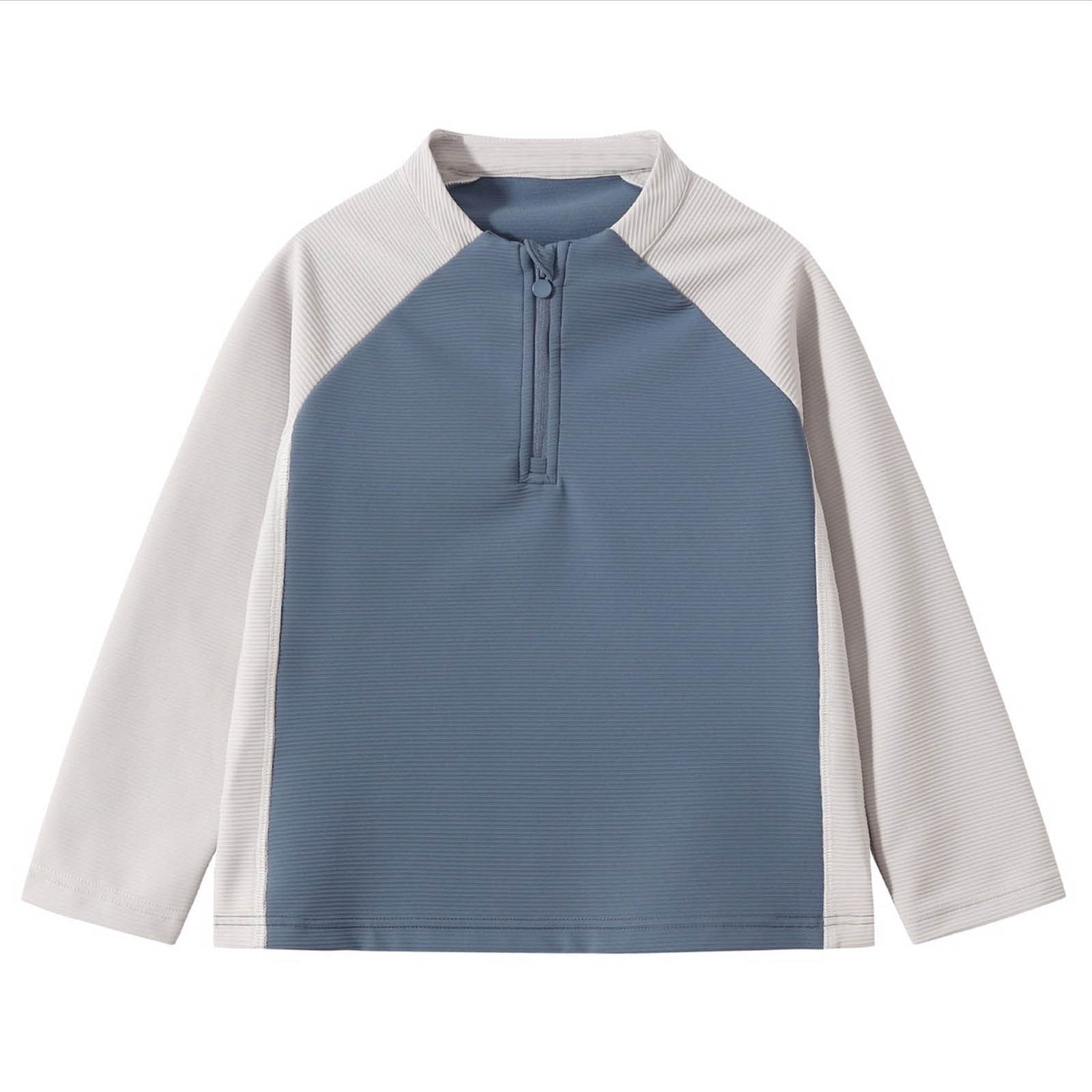 zbxnLI Unisex Boys Girls Athletic Shirts Quarter Zip Long Sleeve
