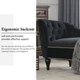 thumbnail image 4 of 58" Velvet Chaise Lounge,Button Tufted Right Arm Facing Lounge Chair with Nailhead Trim & Solid Wood Legs for Living Room or Office, Sleeper Lounge Sofa (Black)（New style of WF284880AAB）, 4 of 11