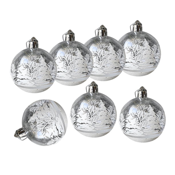 6 adornos navideños irrompibles transparentes colgantes huecos 6cmn
