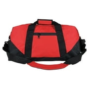 Duffle Bag, Gym, Travel Bag Two Tone 21" inch Red/Black