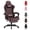 Brown, variant on Gaming Chair,Ergonomic Computer Chairs for Adults with Footrest, PU Leather Office Chair with Adjustable Lumbar Support & Pocket Spring Cushion - Heavy Duty 400lb Capacity Gamer Chair (Pink)