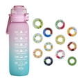 thumbnail image 2 of Botella de 1 litro, juego de botella de agua actualizada con pajita para beber de 12 cápsulas, sin azúcar, botella de agua para exteriores gratis, 2 of 4